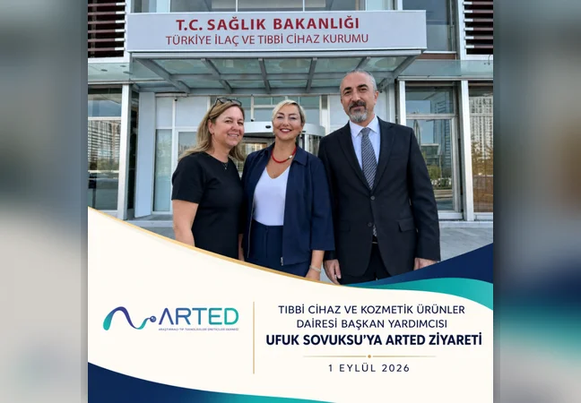Tıbbi Cihaz ve Kozmetik Ürünler Dairesi Başkan Yardımcısı Ufuk Sovuksu’ya ARTED Ziyareti Gerçekleşti.